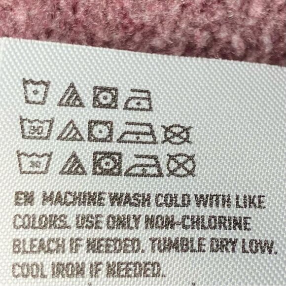 American Eagle Classic Fit Sweatshirt Hoodie in Burgundy/Cream Men’s M - Picture 8 of 8